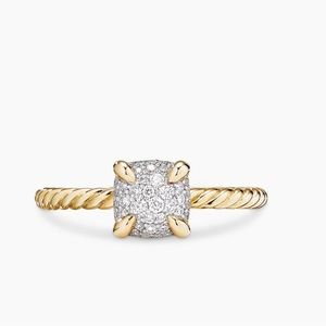 David Yurman Ring
18K Yellow Gold with Pavé Diamonds, 7mm size 6